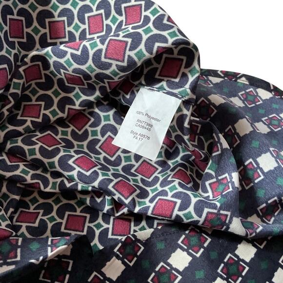 J. Crew Geometric Button Classic Knee Length Shirt Dress. Size 4 - Picture 7 of 8